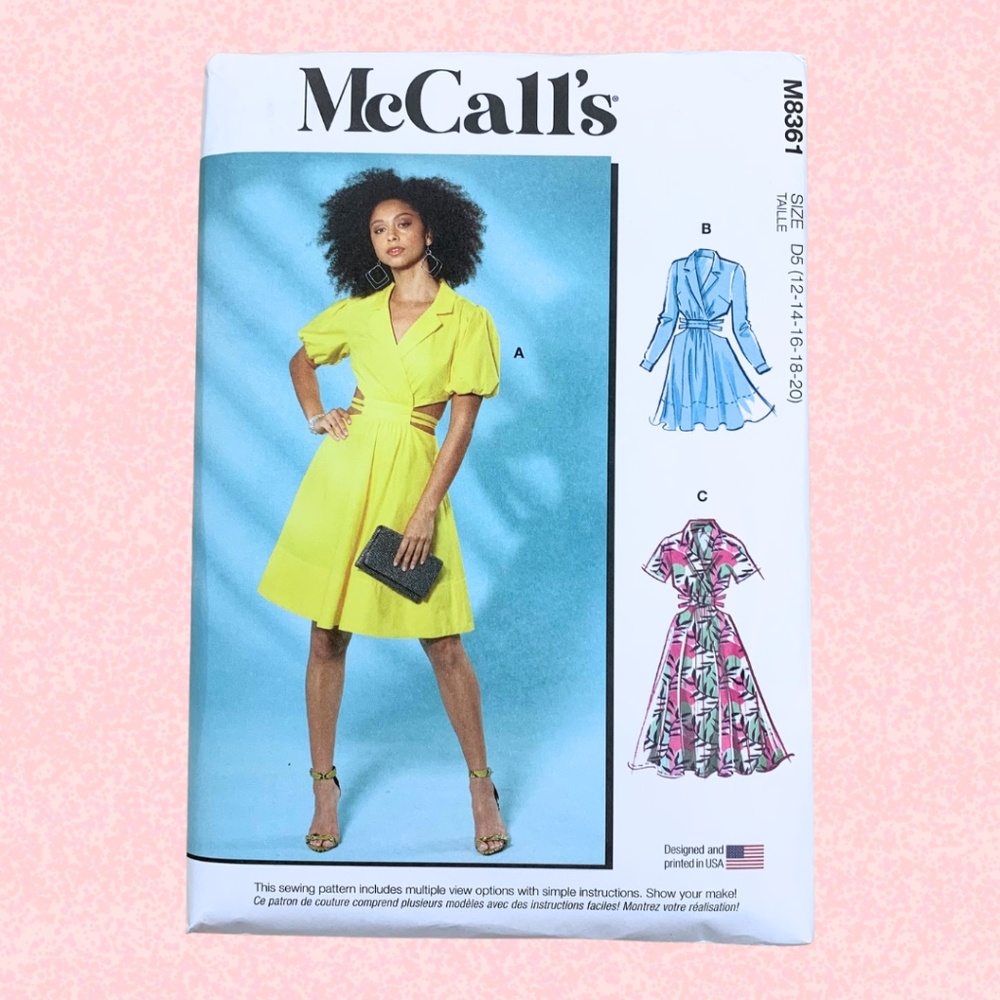 NEW McCalls M8361 Women's Spring Dress Medium - Large UNOPENED